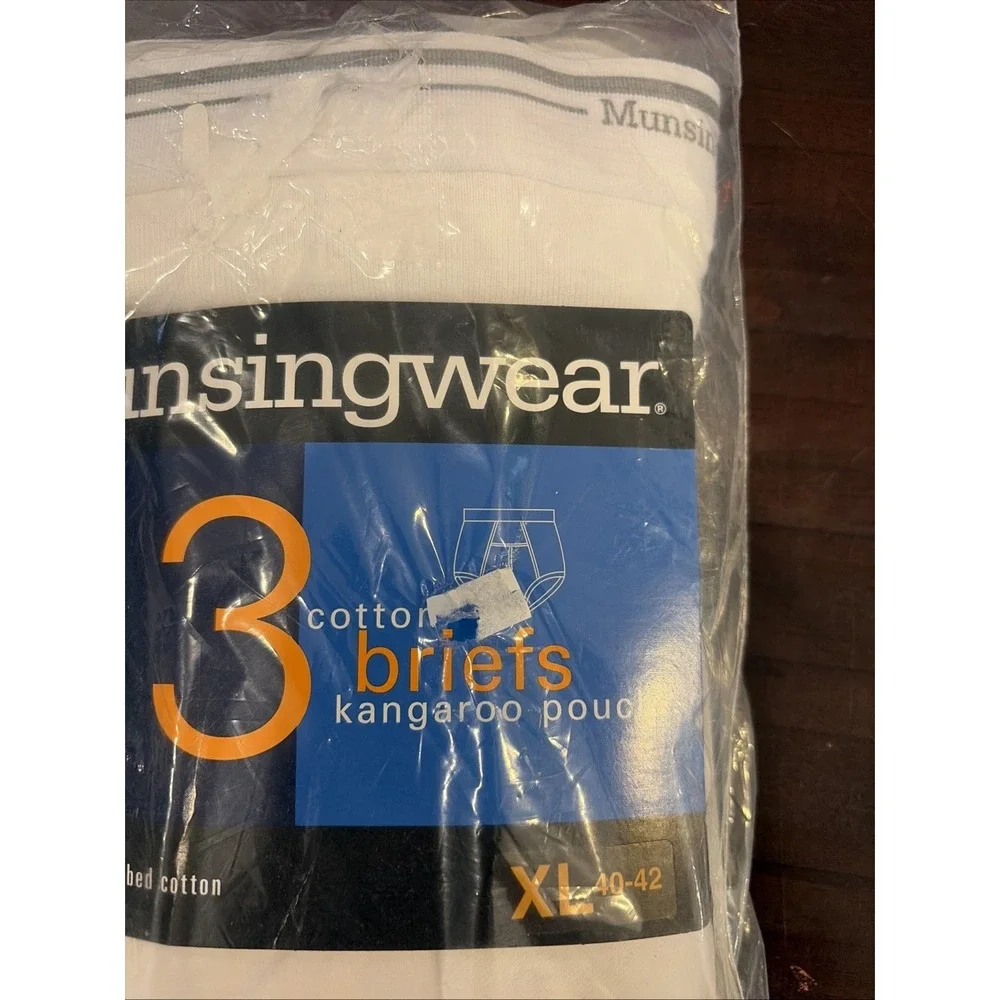 Munsingwear 3pk Cotton Brief Kangaroo Pouch Underwear XL 40-42 Discontinued (c6)